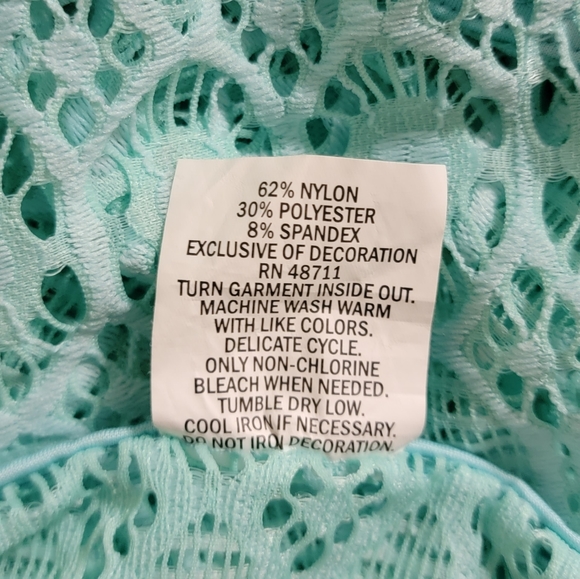 Ocean Blue Swimsuit Cover-Up Plus Size 2X - Picture 8 of 8